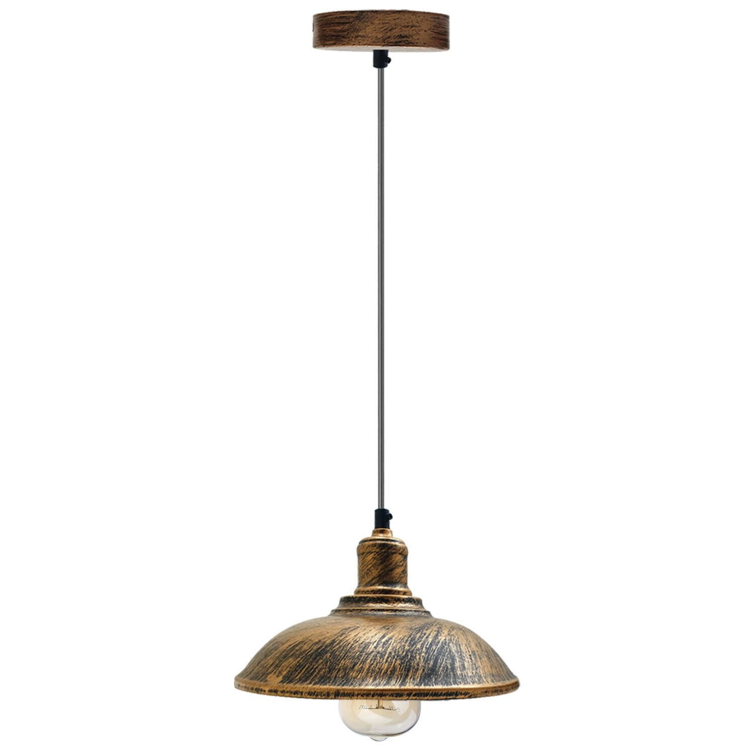 Vintage Pendant Light Shade Metal Lamp Ceiling Lights Brushed Copper~1884